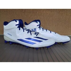 Adidas Men's Adizero 5-Star 5.0 Mid Football‎ Cleats AQ8746 White Royal Sz 15